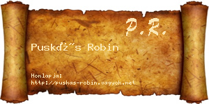 Puskás Robin névjegykártya