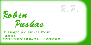 robin puskas business card